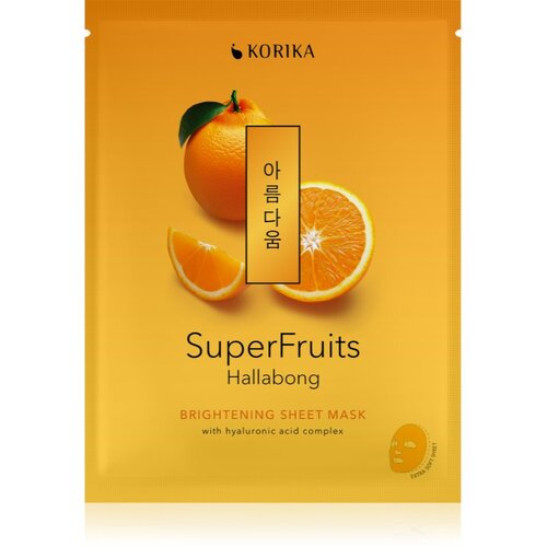 KORIKA SuperFruits Hallabong - Brightening Sheet Mask sheet maska za blistav ten 25 g Slike
