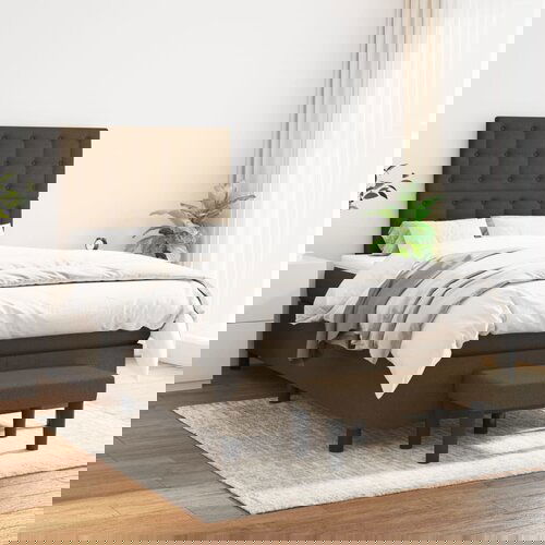 The Living Store Box spring postelja z vzmetnico temno rjav 120x200 cm blago - Box Spring Postelja, (21517640) Cene