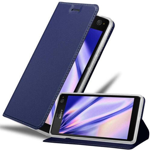Cadorabo Ohišje, združljivo z Sony Xperia C4 v klasična temno modra - Zaščitni ovitek z magnetnim zapiranjem, stoječo funkcijo in režo za kartice, (20552267) Cene
