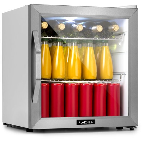 Klarstein Beersafe L Crystal White, hladnjak, E, LED, 2 metalne rešetkaste police, staklena vrata, bijeli Cijene