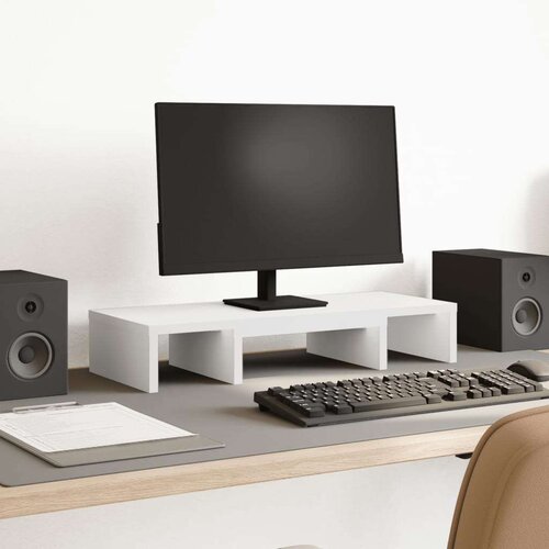 vidaXL Stalak za monitor podesivi bijeli 60 x 24 x 10,5 cm drveni Cijene