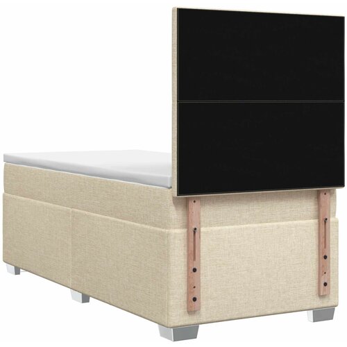  Boxspring krevet s madracem Krem 80 x 200 cm Tkanina Slike