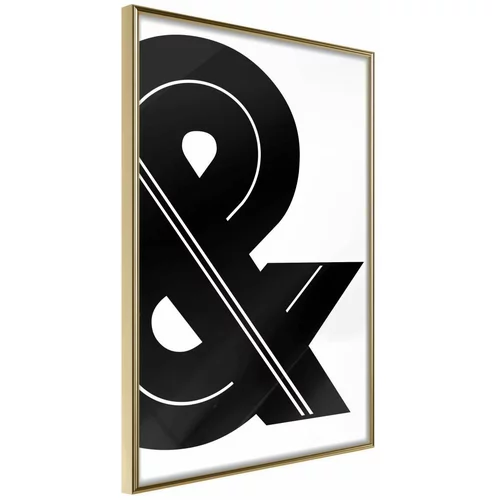 Poster - Ampersand (Black and White) 30x45