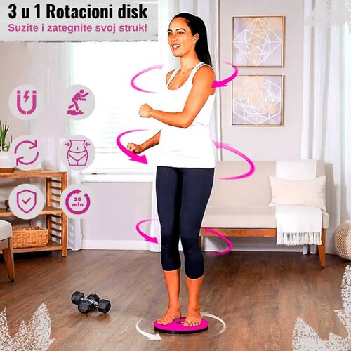  3-u-1 rotacioni disk za struk – magnetni twist za kućni trening Cene