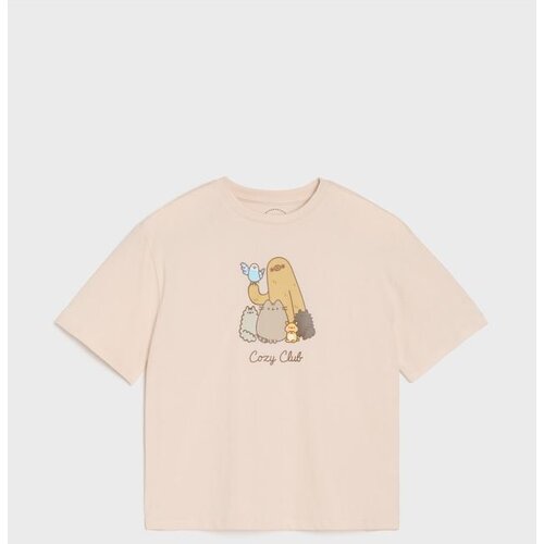 Sinsay Pamučna majica s printom Pusheen the Cat Slike