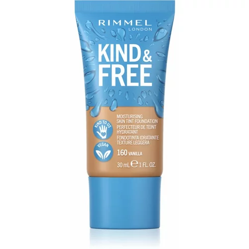 Rimmel London Kind & Free Moisturising Skin Tint Foundation vlažilni puder 30 ml odtenek 160 Vanilla