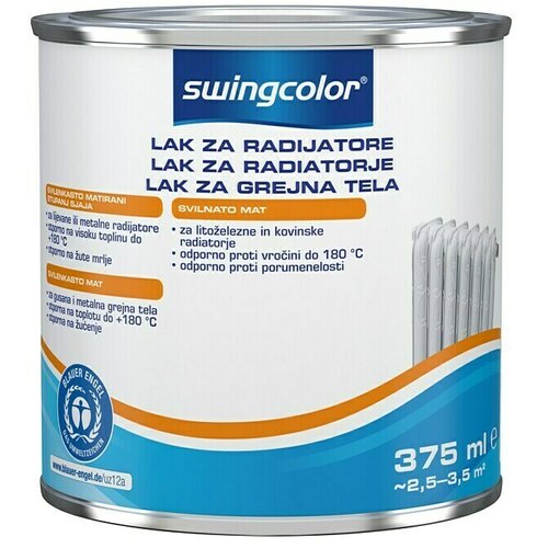 SWINGCOLOR Lak za radijatore (Bijele boje, 375 ml, Svilenkasti mat) Slike