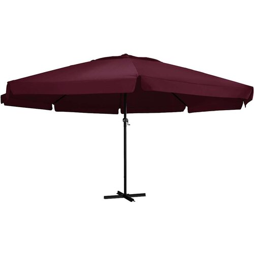 VidaXL Zunanji senčnik z aluminijastim drogom 600 cm bordo rdeč Slike