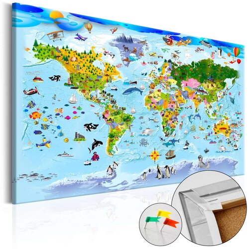  Slika na plutenoj podlozi - Children's Map: Colourful Travels [Cork Map] 90x60 Cijene