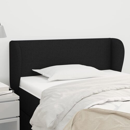 vidaXL uzglavlje s ušima crni 93x23x78/88 cm od tkanine Cijene
