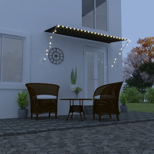 vidaXL tenda na uvlačenje s LED svjetlima 300 x 150 cm antracit Cijene