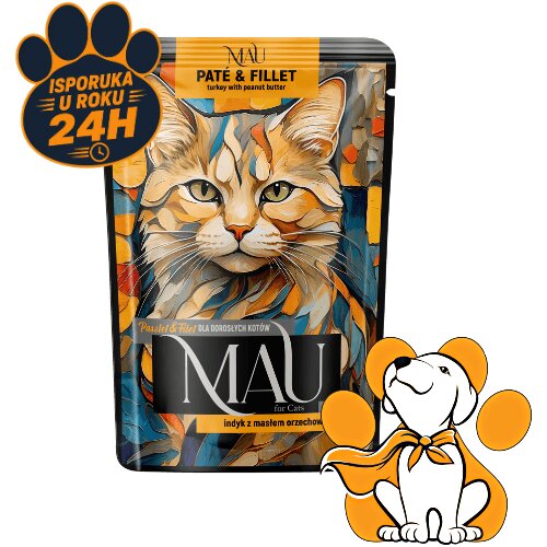 Mau Pate &amp;amp; Fillet Adult Turkey 85g, Pa&amp;scaron;teta Sa Ćuretinom Za Odrasle Mačke Slike