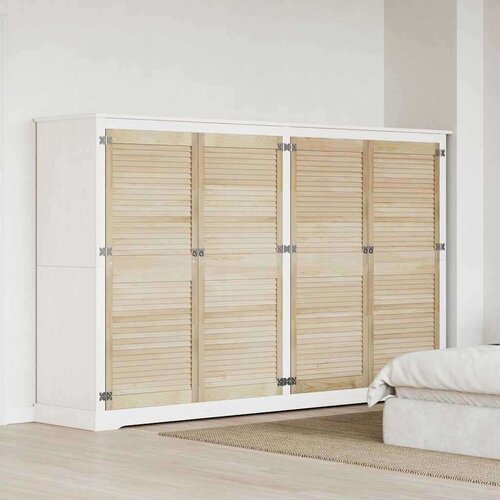  Vrata ormara 4 pcs Smeđa 140.5 x 59.5 x 2.1 cm Masivna borovina Slike