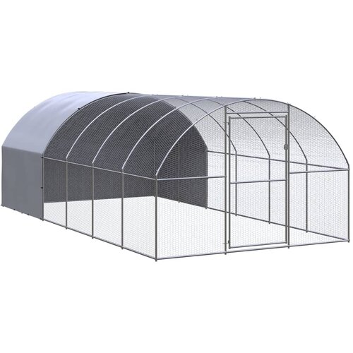 vidaXL Zunanji koko&scaron;njak 3x6x2 m pocinkano jeklo - - Srebrna - 53.55 - 3 x 6 x 2 m - 2025- Cene
