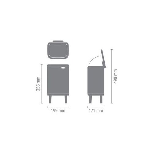 Brabantia Bo koš za smeti Hi, 4L - White Cene