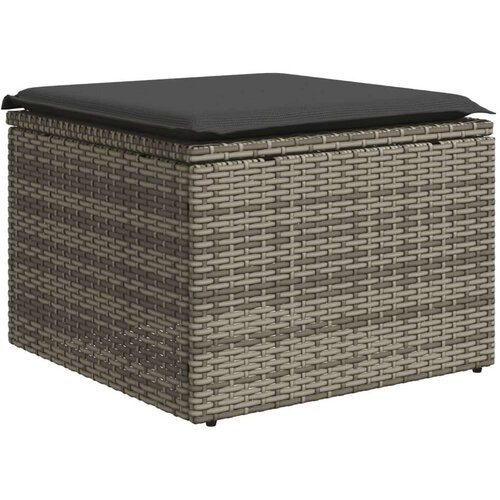 VidaXL 8-dijelni set vrtnih sofa od poliratana s jastucima sivi Slike