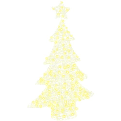  Božićno drvce s 100 LED svjetlima Topla bijela 120 cm Akril Slike