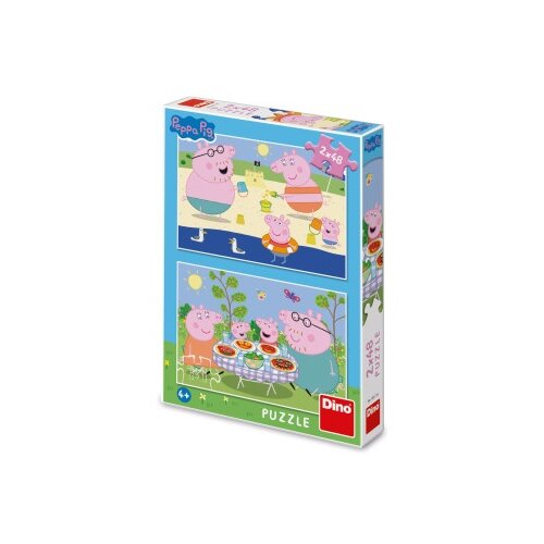 Dino toys Dino peppa pig: porodični odmor puzzle set 2x48 delova ( 11161 ) Cene
