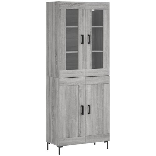  Visoka komoda siva sonome 69,5x34x180 cm od konstruiranog drva Slike