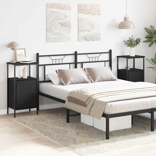  Noćni ormar 2 pcs Crni hrast 41 x 31 x 80 cm Konstruirano drvo Cene