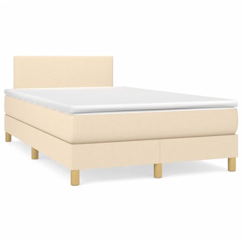 Maison Chic Box spring postelja - Vzmetna postelja z vzmetnico krem 120x200 cm blago SL13052, (21884235) Cene