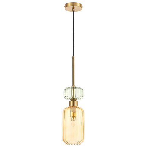  Luster na kablu MOLLY 1xE14/40W/230V prečnik 12 cm zlatna/narandžasta/zelena Cene