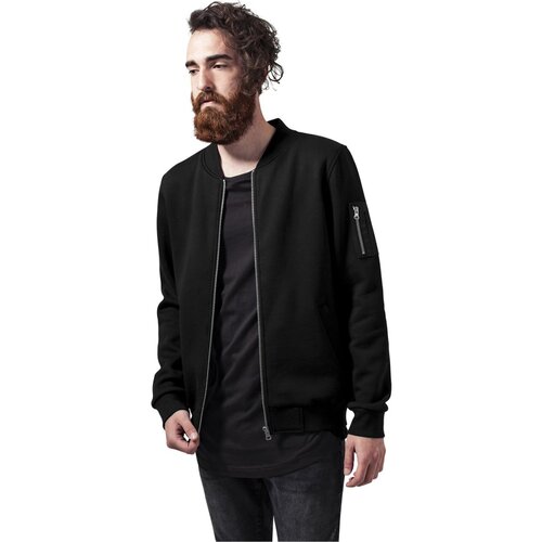Urban Classics Sweat Bomber Jacket black Cene