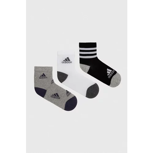 Adidas Otroške nogavice 3-pack siva barva