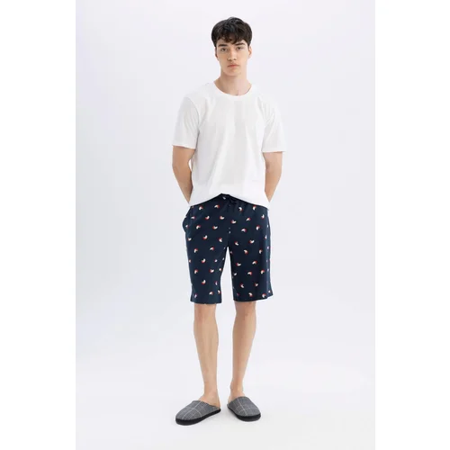 Defacto Regular Fit Patterned Pocket Shorts Pajama Bottoms