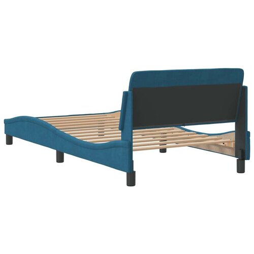 VidaXL okvir za krevet s uzglavljem plavi 100x200 cm bar&amp;scaron;unasti Slike