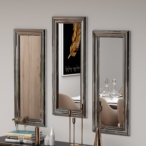 Lessentiel Maison set 3 ogledala srebrna Cene