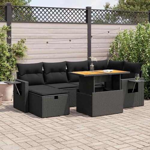  8-dijelni set vrtnih sofa od poliratana s jastucima crni bagrem Cijene