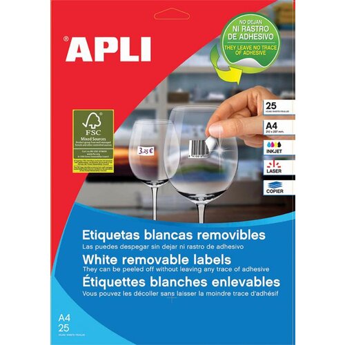 Apli Odstranljive nalepke, 17,8 x 10 mm 270/stran, 25 listov, (20370900) Cene