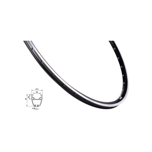 Force felga mach1 road runner 622x15, 36h, crna ( 70191 ) Slike