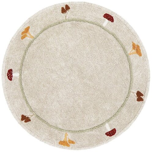 Lorena Canals Bež periv/ručno rađen pamučan dječji tepih ø140 cm Chanterelle – Cijene