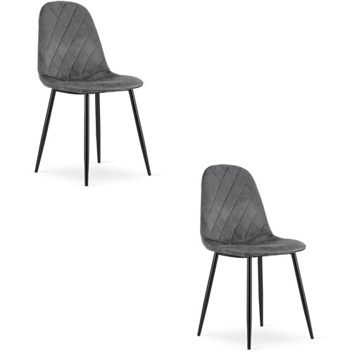 Brandless ASTI stol - temno siv žamet x 2, (22030747) Slike