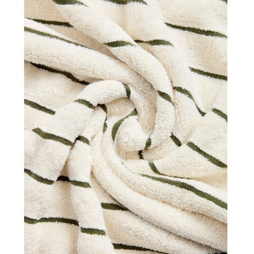 Kave Home Zeleni/bež pamučan ručnik od frotira 50x90 cm Dorane &amp;ndash; Slike