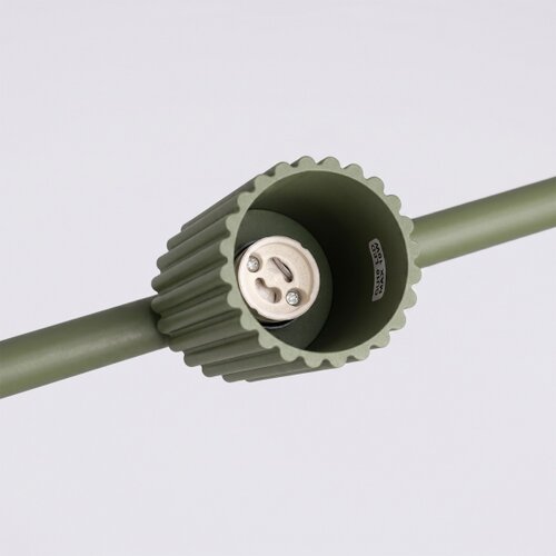 Sollux SL.2714 - Luster na sajli KARBON 4xGU10/10W/230V, zelene boje Slike