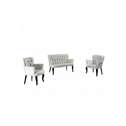 Atelier Del Sofa sofa i dve fotelje paris black wooden cream Slike
