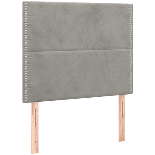  LED uzglavlje svjetlosivo 100x5x118/128 cm bar&amp;scaron;unasto Slike