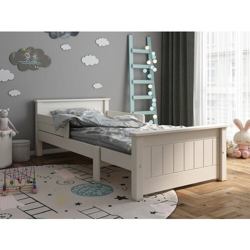 Drveni dečiji krevet wilson na razvlačenje sa fiokom - beli Slike