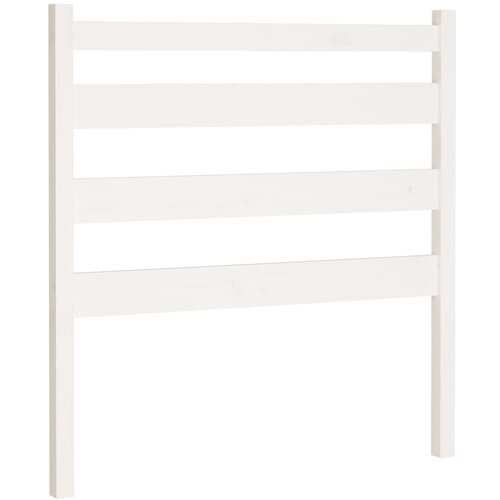 Maison Chic posteljno vzglavje - vzglavna omarica - nočna omarica belo 106x4x100 cm trdna borovina, (21705540) Slike