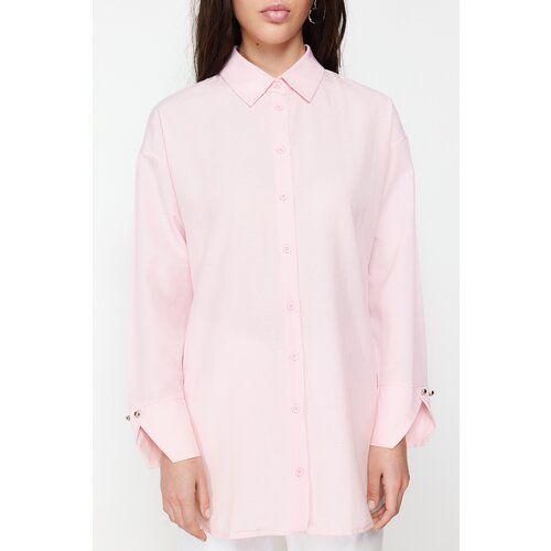 Trendyol Light Pink Cuff Detailed Woven Shirt Slike