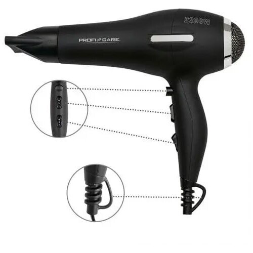 ProfiCare HT 3017 su&amp;scaron;ilec za lase Black Slike