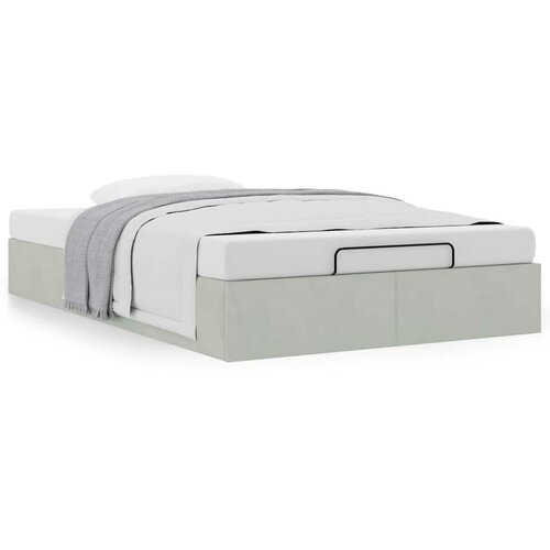 vidaXL Okvir za krevet bez madraca svjetlosivi 120x190 cm baršunasti Cijene