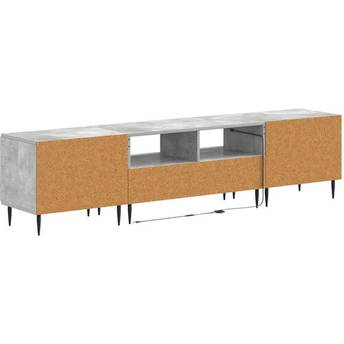  3-dijelni LED TV kabinet ZWOLLE Betonska siva Konstruirano drvo Slike