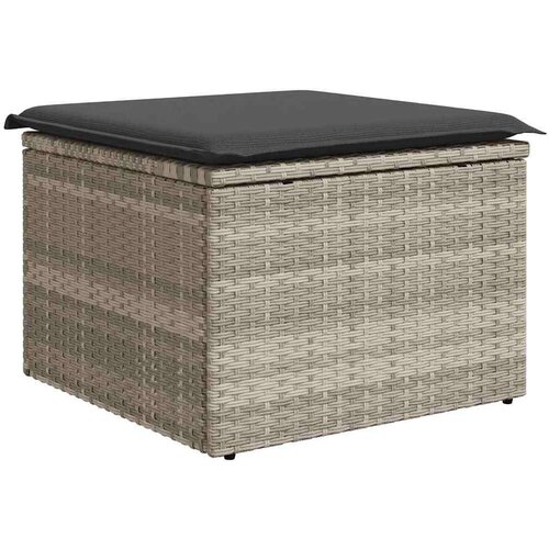 VidaXL 7-dijelni set vrtnih sofa svjetlosivi od poliratana Slike