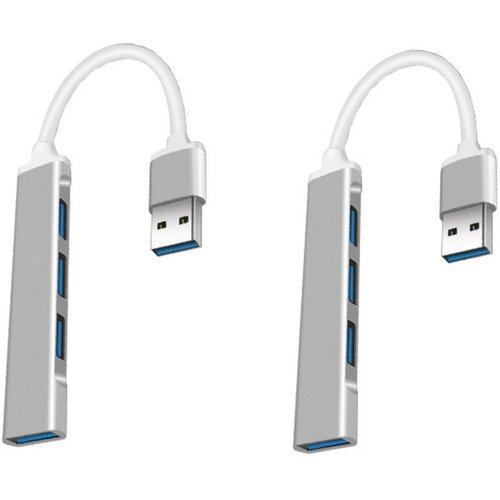INF Večnamenski USB C razdelilnik 1 v 4 USB 3.0, aluminij, 2 kosa Silver, (5000282767) Cene