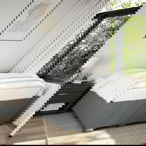 VidaXL Posteljni okvir temno siv 120x200 cm blago Slike