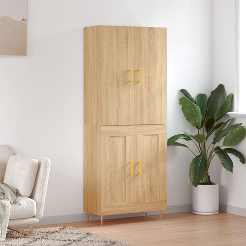  Visoka komoda hrasta sonome 69,5x34x180cm od konstruiranog drva Slike